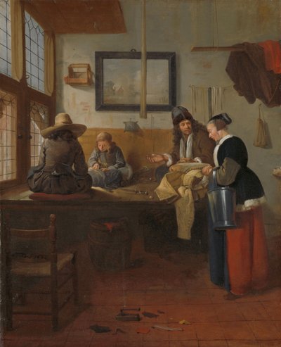 De kleermakerswerkplaats, 1661 door Quiringh Van Brekelenkam